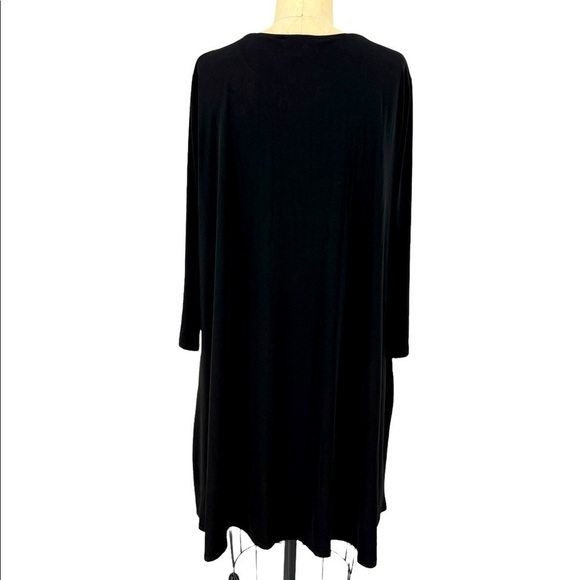 Nina Leonard Grommet-Accent Swing Crepe polyester spandex minimalist Dress 3X - Picture 4 of 5